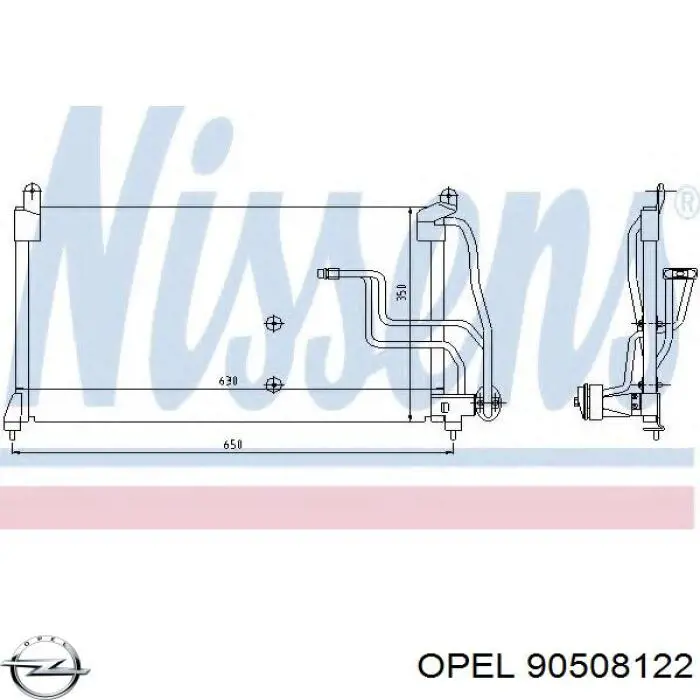 90508122 Opel Конденсатор