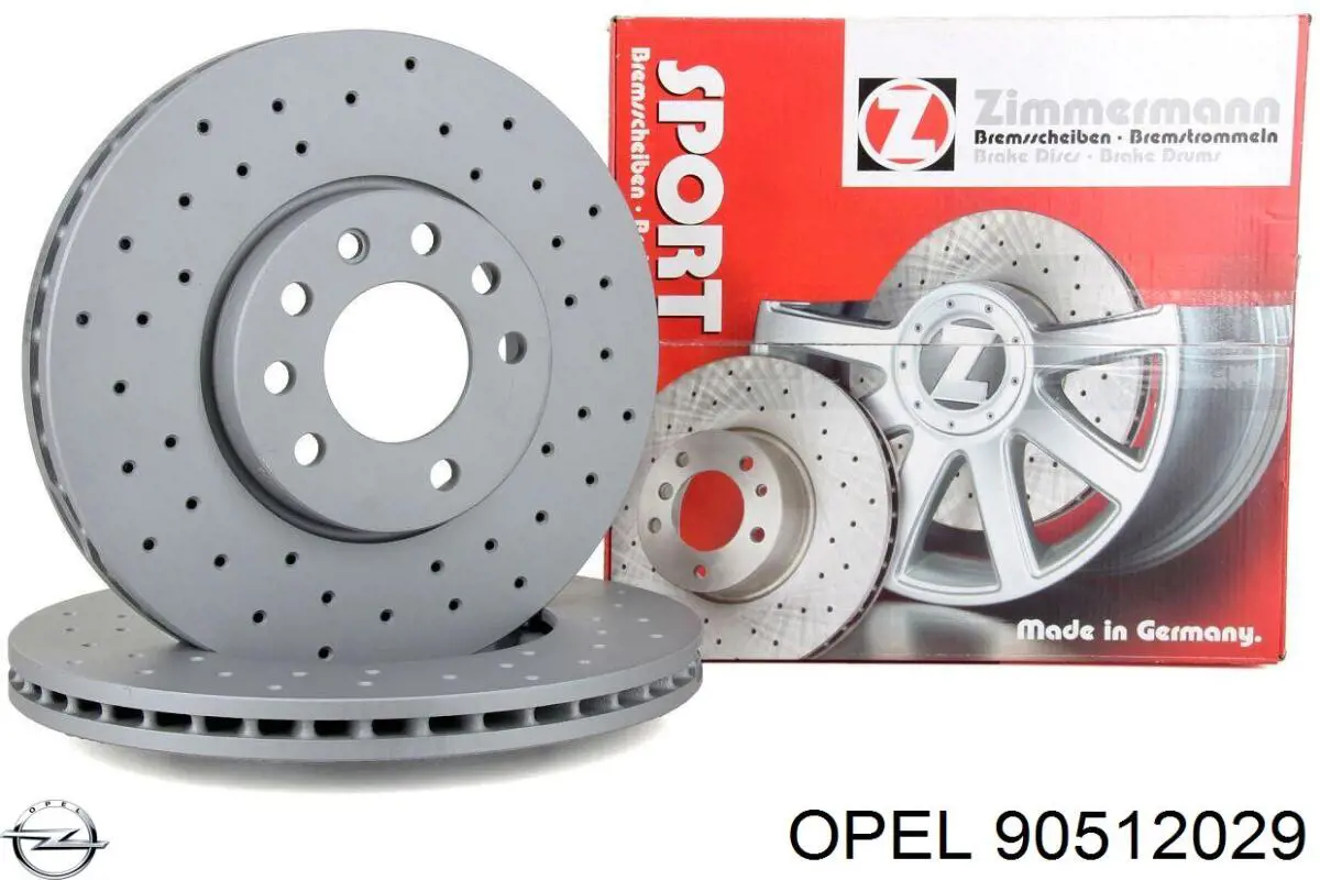Диск переднього гальма Opel 90512029 ціна, від 45.62 USD
