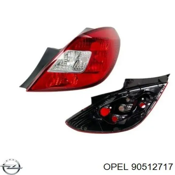 90512717 Opel ліхтар задній лівий