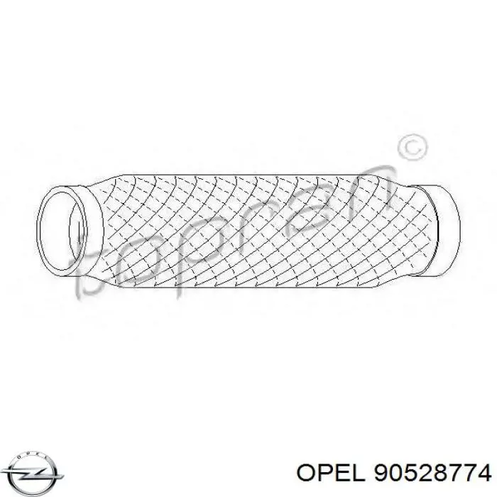 Гофра приймальної труби Opel 90528774 ціна, від 12.25 USD