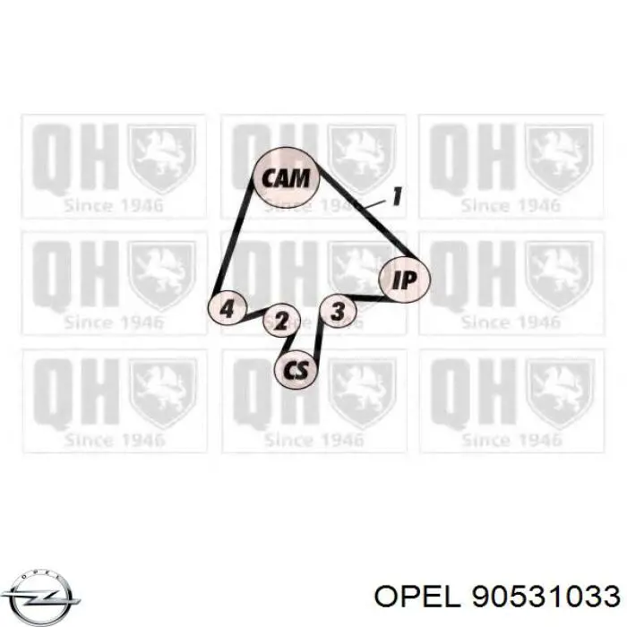 Зубчастий ремінь Opel 90531033 ціна, від 18.34 USD