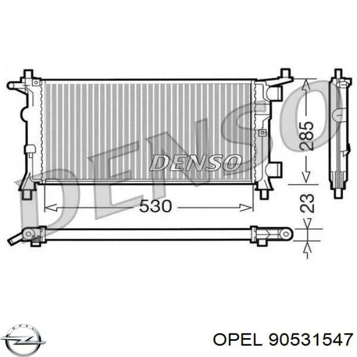Радіатор основний Opel 90531547 ціна, від 34.49 USD