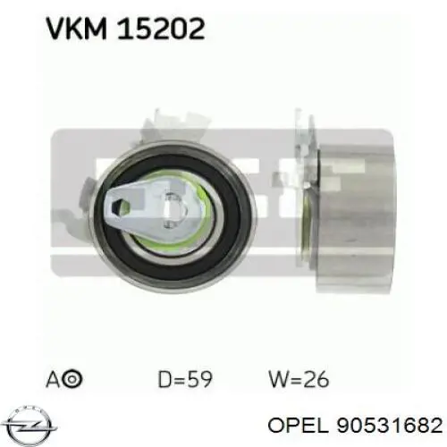 Купити 90531682 Opel Ремінь газорозподільного механізму