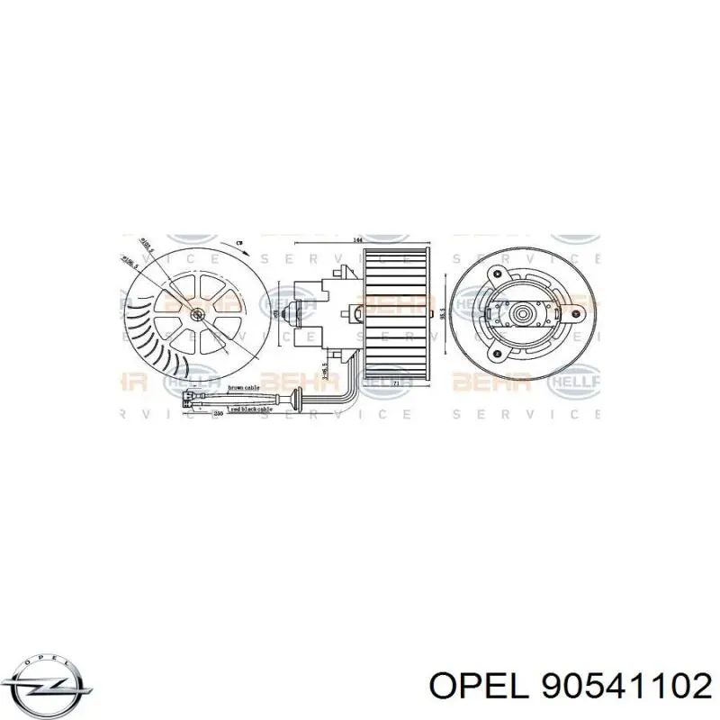 90541102 Opel Електромотор пічки
