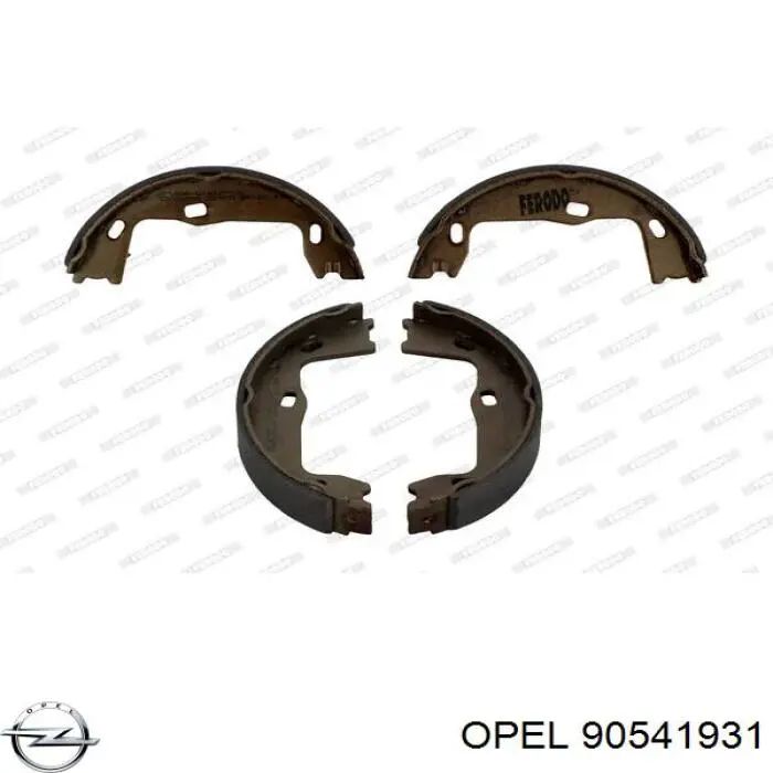 90541931 Opel колодки ручника/стоянкового гальма