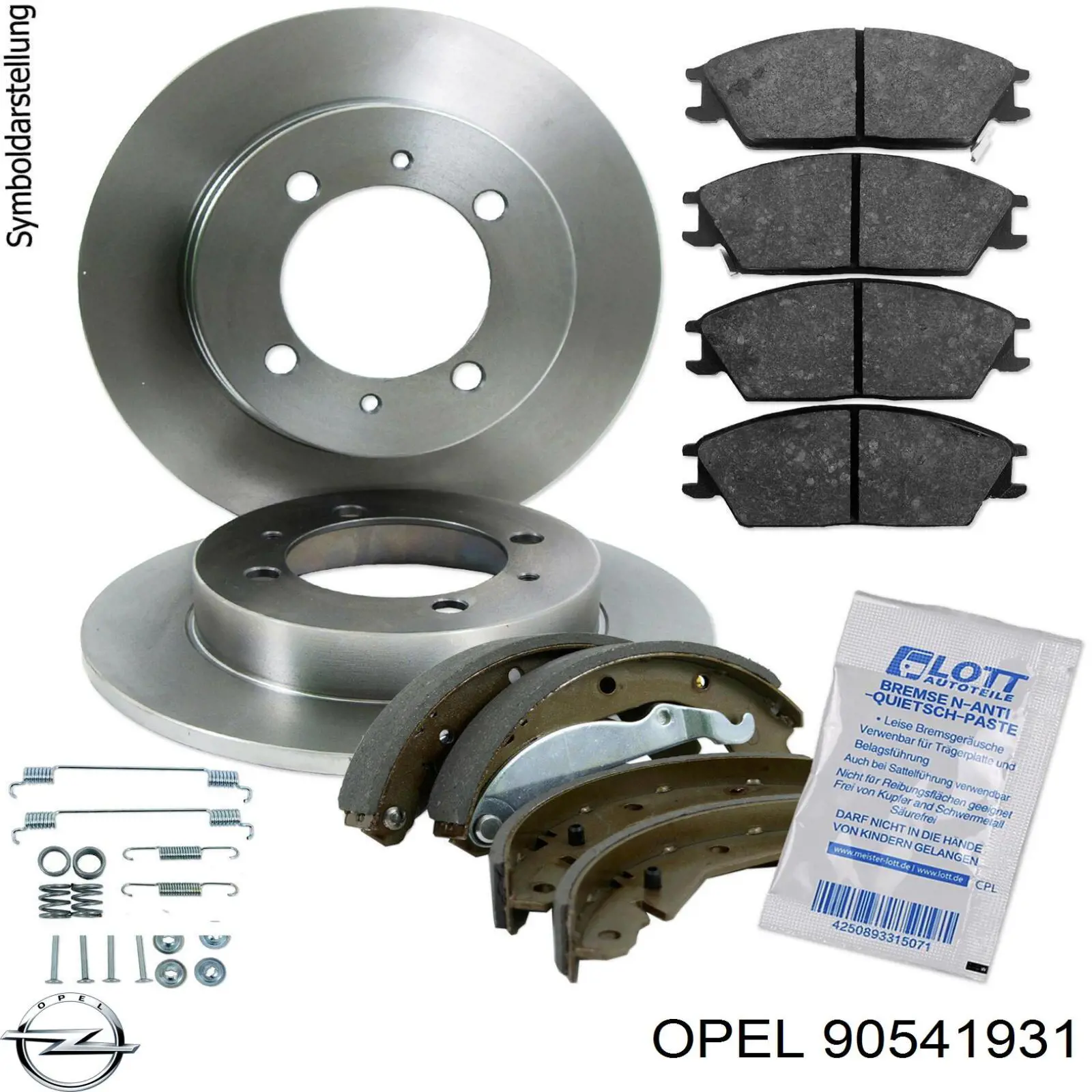 Колодки ручника / стоянкового гальма Opel 90541931 ціна, від 12.87 USD