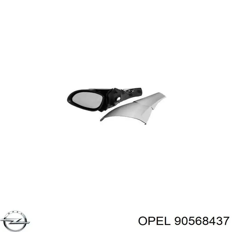 90568437 Opel дзеркало заднього виду, ліве