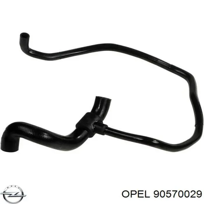 90570029 Opel Шланг/патрубок радіатора охолодження, нижній