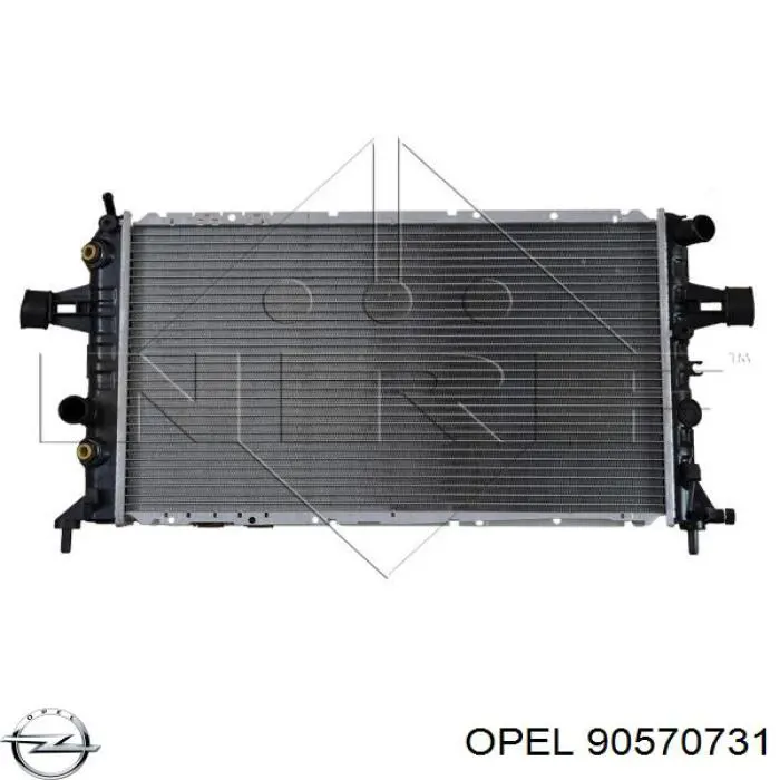 90570731 Opel Радіатор охолодження двигуна