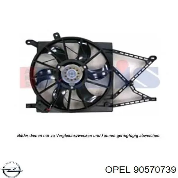 Вентилятор радіатора Opel 90570739 ціна, від 54.96 USD