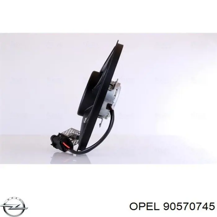 Купити 90570745 Opel Дифузор радіатора охолодження, в зборі з двигуном і крильчаткою