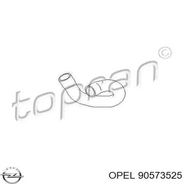 Шланг/патрубок радіатора охолодження, верхній 90573525 Opel