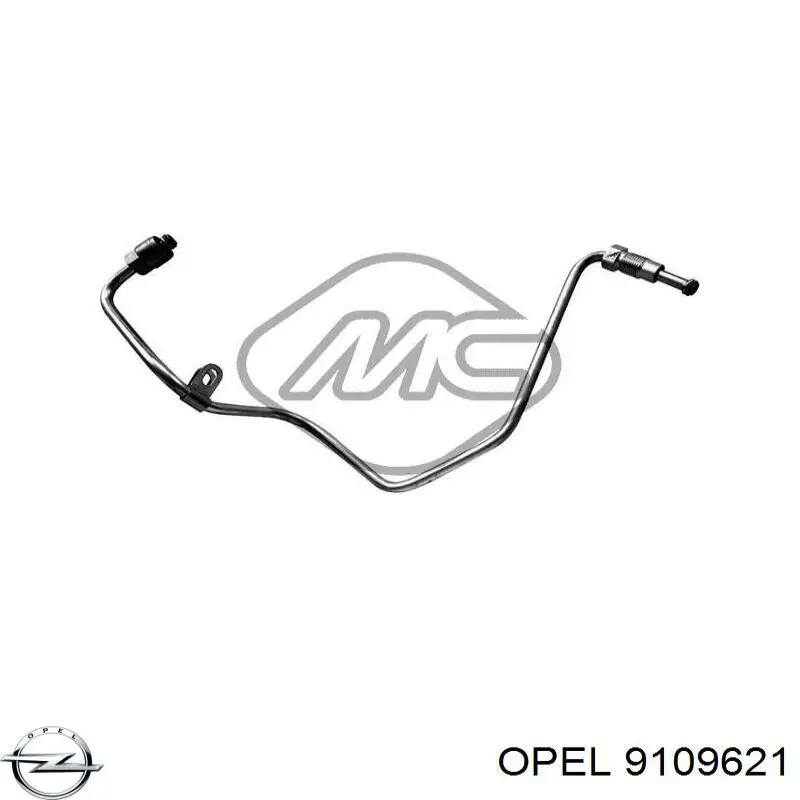 Купити 9109621 Opel Трубка/шланг подачі масла до турбіни