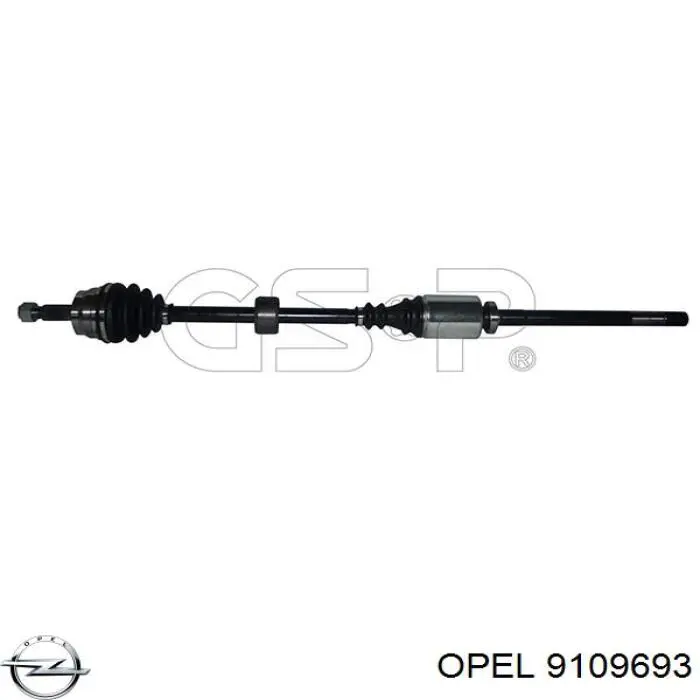 Піввісь передня, права Opel 9109693 ціна, від  