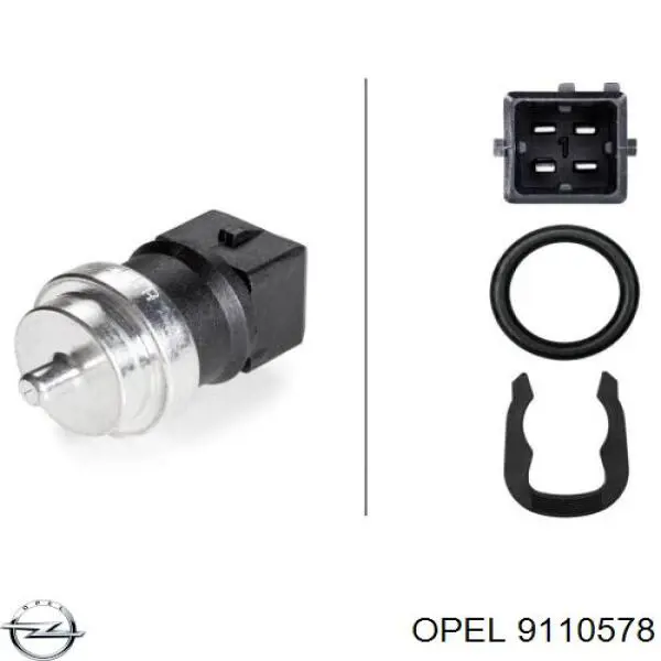 9110578 Opel Покажчик температури охолоджуючої рідини