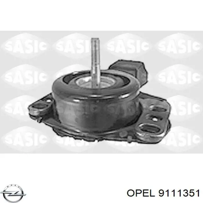 9111351 Opel Права подушка мотора