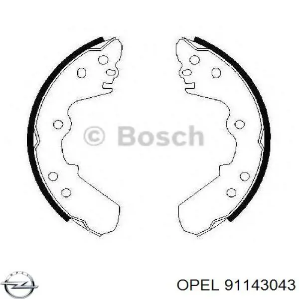 Купити 91143043 Opel Колодки гальмові задні, барабанні