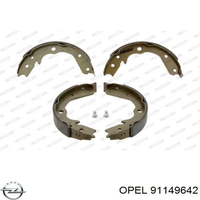 Колодки ручника / стоянкового гальма Opel 91149642 ціна, від 28.65 USD