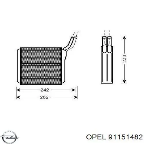 Купити 91151482 Opel Теплообмінник