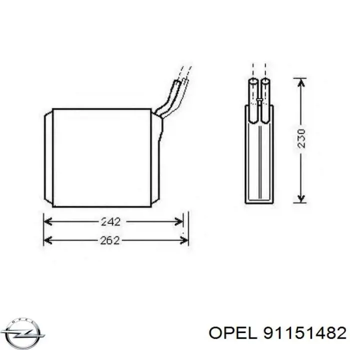 Радіатор пічки (обігрівача) Opel 91151482 ціна, від 49.83 USD