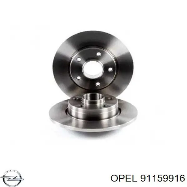 91159916 Opel диск гальмівний задній