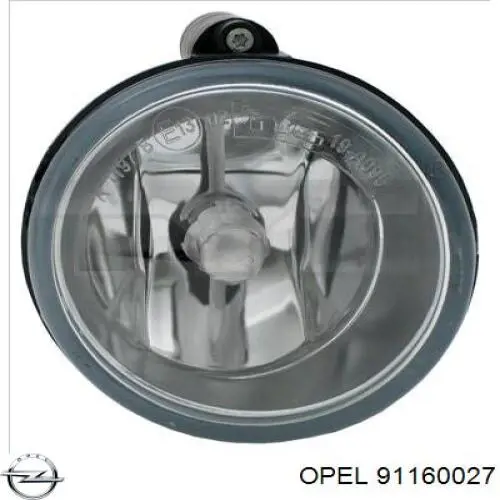 91160027 Opel Фара, ліва