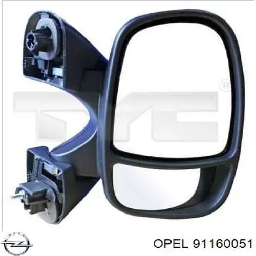 Праве бічне дзеркало Opel 91160051 ціна, від 58.17 USD