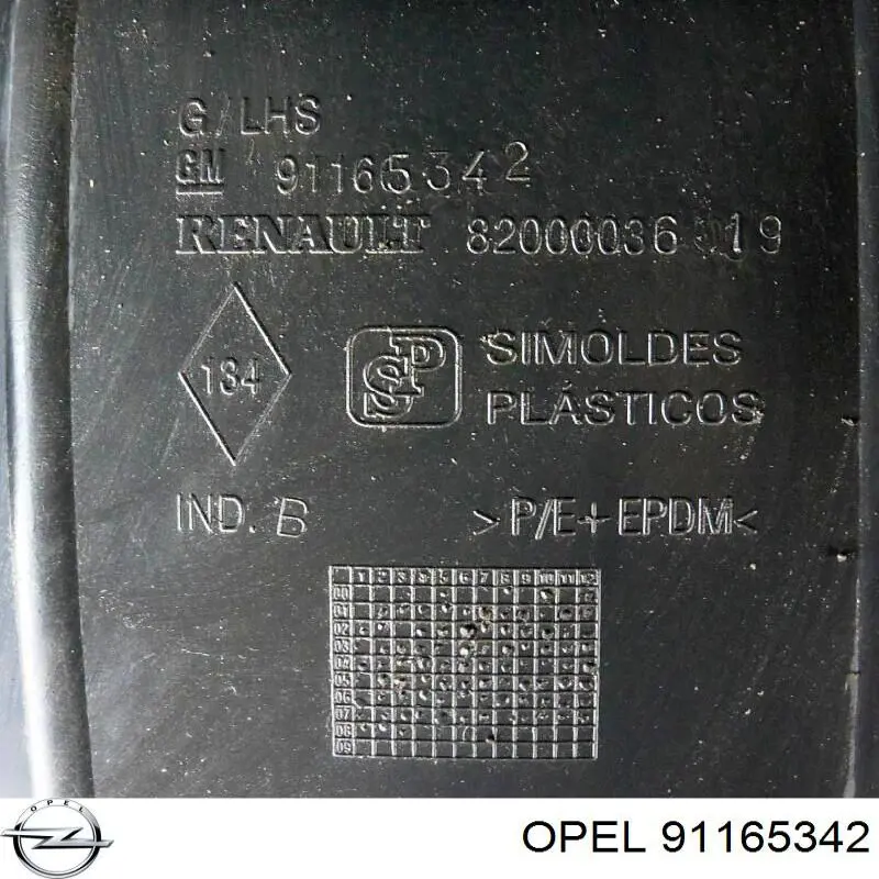 91165342 Renault (RVI) Підкрилок заднього крила, лівий