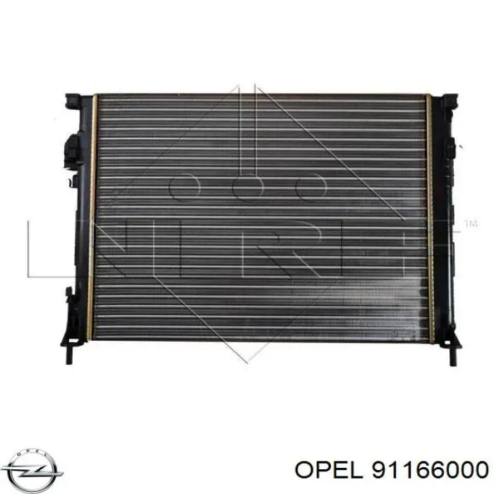 91166000 Opel радіатор охолодження двигуна
