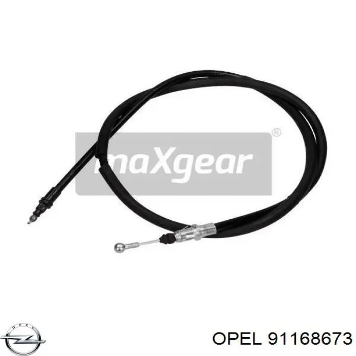 Купити 91168673 Opel Трос ручного гальма задній, правий
