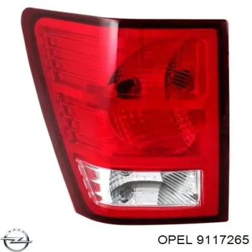 9117265 Opel ліхтар задній правий