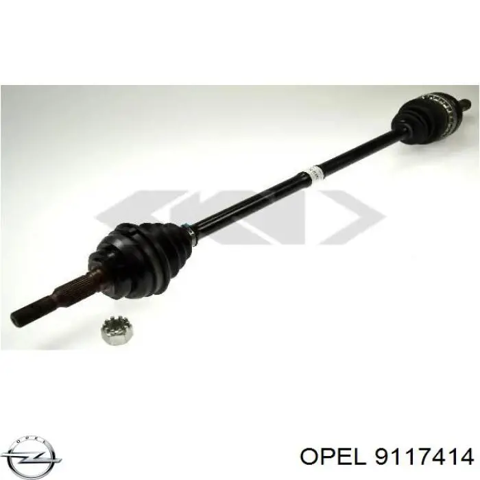 Піввісь передня, права Opel 9117414 ціна, від 80.77 USD