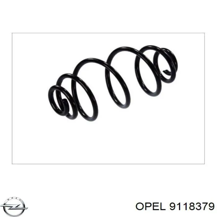9118379 Opel Пружина підвіски задня