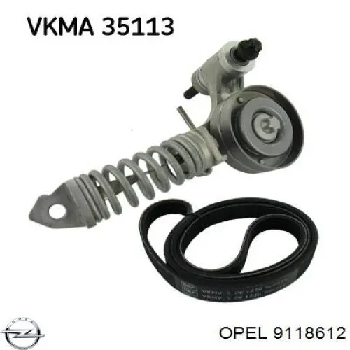 9118612 Opel Поліклиновий ремінь