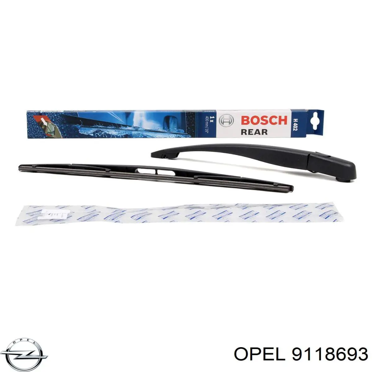 Задня щітка 9118693 Opel