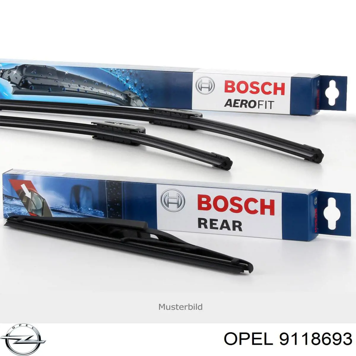 Щітка склоочисника заднього скла Opel 9118693 ціна, від 7.46 USD