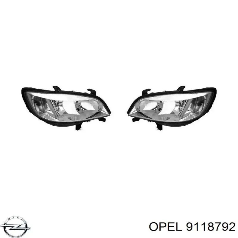 9118792 Opel фара права