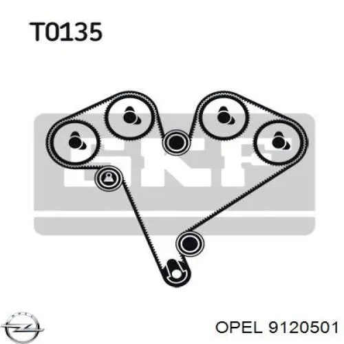 Комплект ГРМ Opel 9120501 ціна, від 203.52 USD