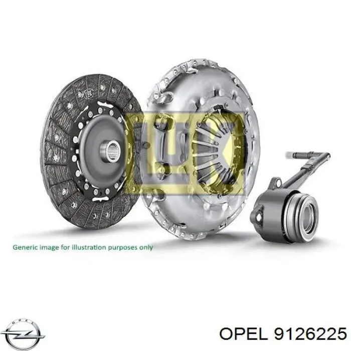 9126225 Opel робочий циліндр зчеплення в зборі з витискним підшипником