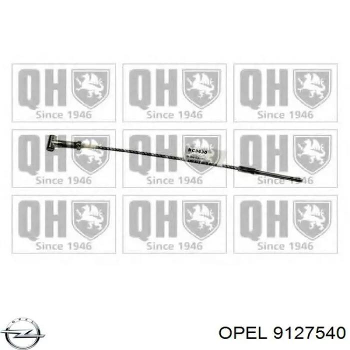 Купити 9127540 Opel Трос ручного гальма передній