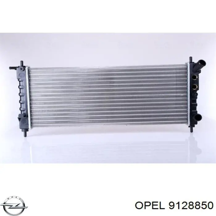 9128850 Opel Дифузор радіатора охолодження, в зборі з мотором і крильчаткою