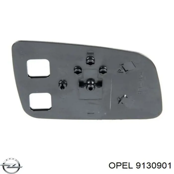 9130901 Opel дзеркальний елемент дзеркала заднього виду, лівого