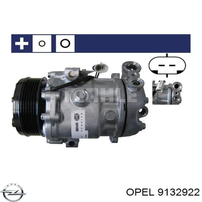 Купити 9132922 Opel Компресор кліматичної установки