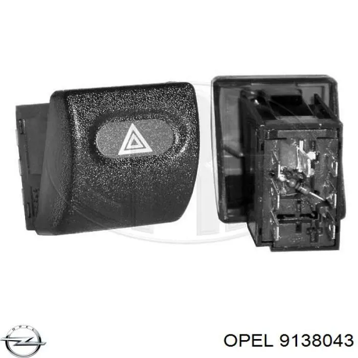 Кнопка включення аварійної сигналізації Opel 9138043 ціна, від 7.65 USD