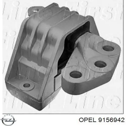 Подушка (опора) двигуна, права OPEM081 Kautek