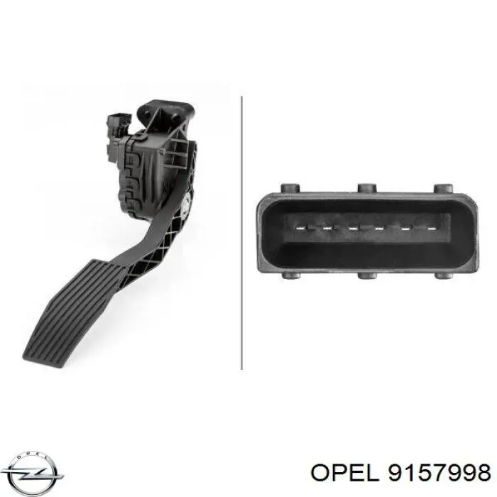 Купити 9157998 Opel Педаль газу