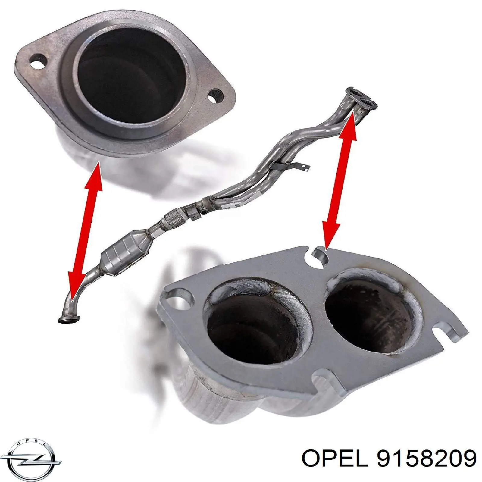 Купити 9158209 Opel Труба приймальна (штани) глушника, передня