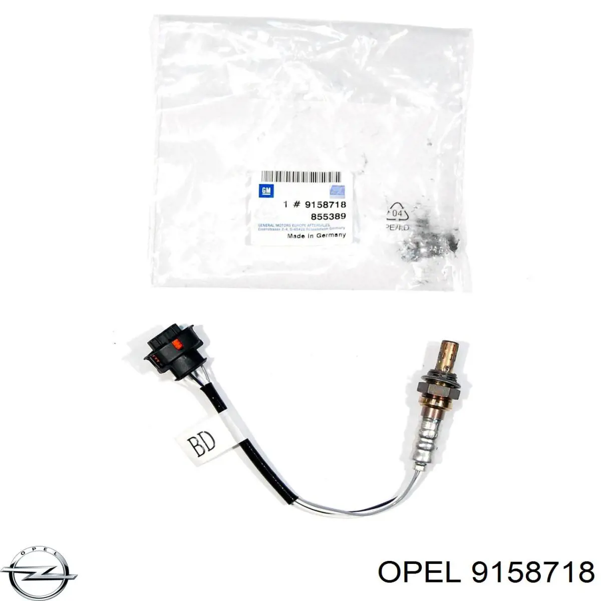 9158718 Opel лямбда-зонд, датчик кисню після каталізатора