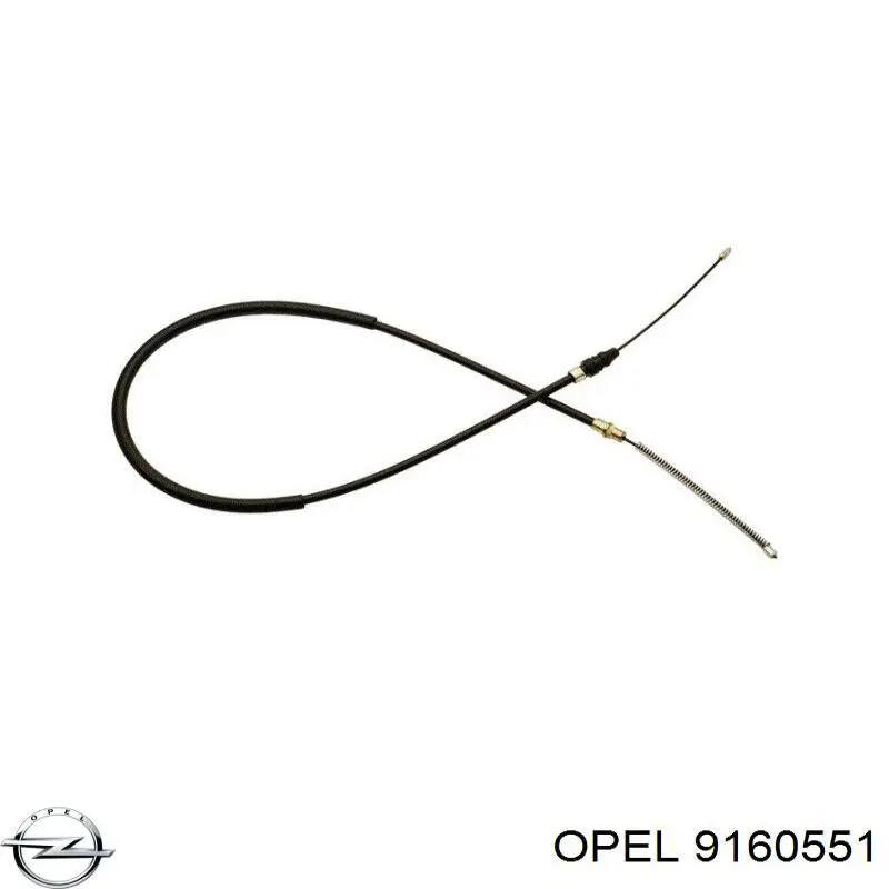 Купити 9160551 Opel Трос ручного гальма задній, правий/лівий