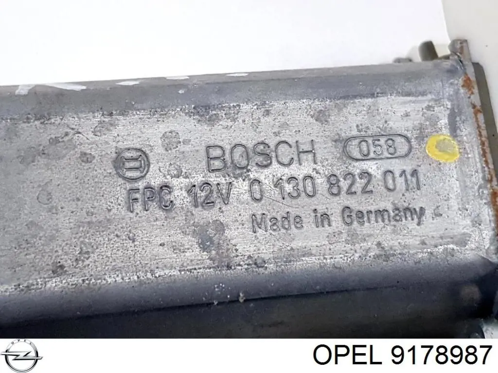 Двигун склопідіймача двері передньої, лівої 9178987 Opel